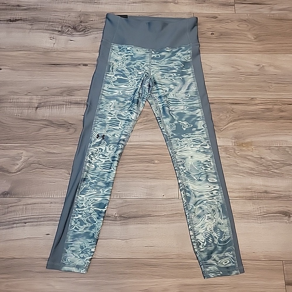 Under Armour HeatGear Compression Womens Small Multicolor Camo Hi Rise Ankle NEW